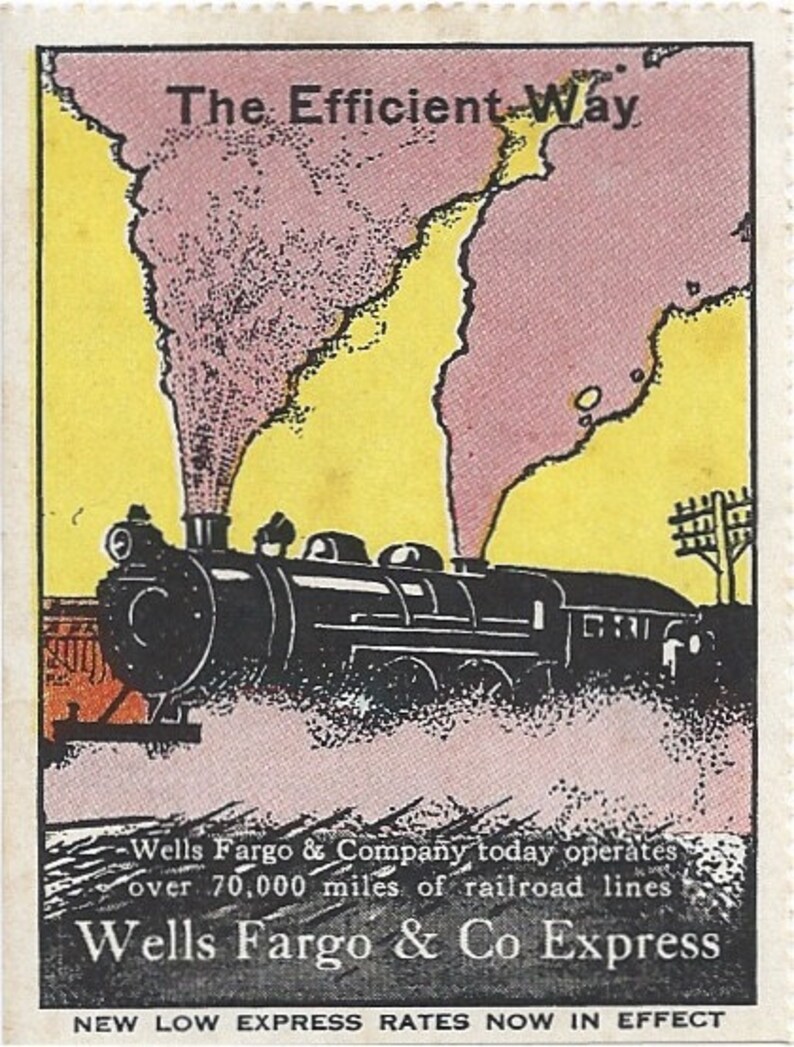 Six Original WELLS FARGO & Co Express Poster Stamps Ca 1919 Etsy
