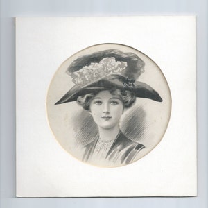 1910's Original English Watercolor Illustration - For Victorian Fashion Advertisement