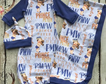 Prince baby gown, royal baby, baby shower gift, personalized baby, coming home outfit, baby boy gown, boy layette, boy nursery