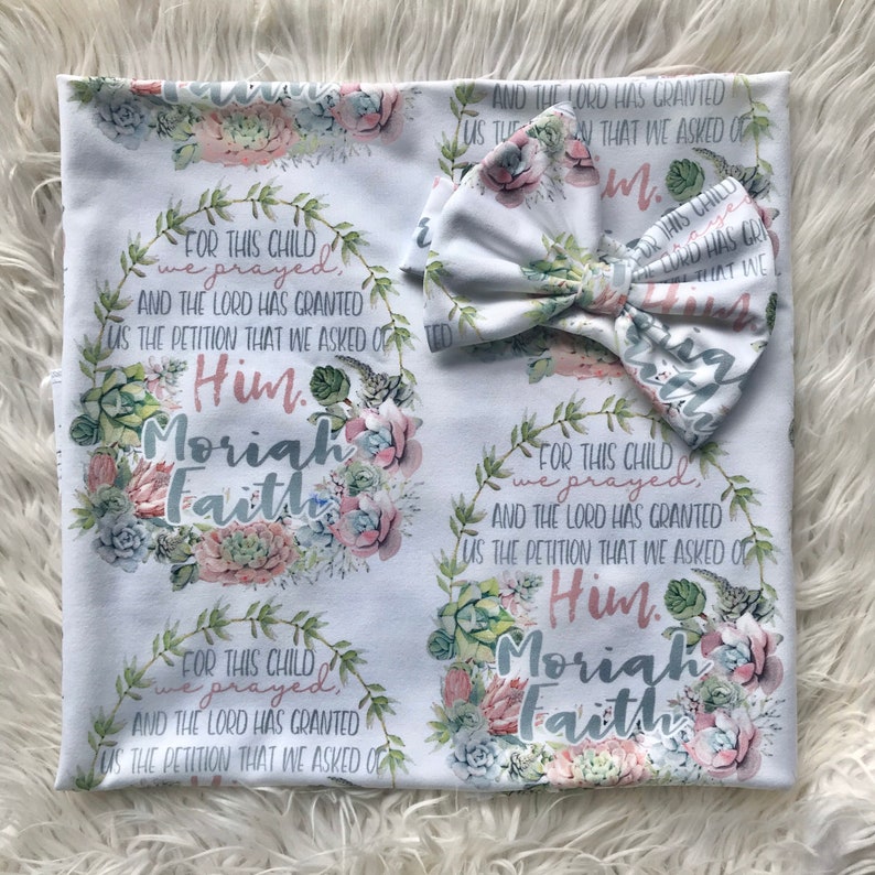 Swaddle blanket and set photo prop baby shower gift Etsy