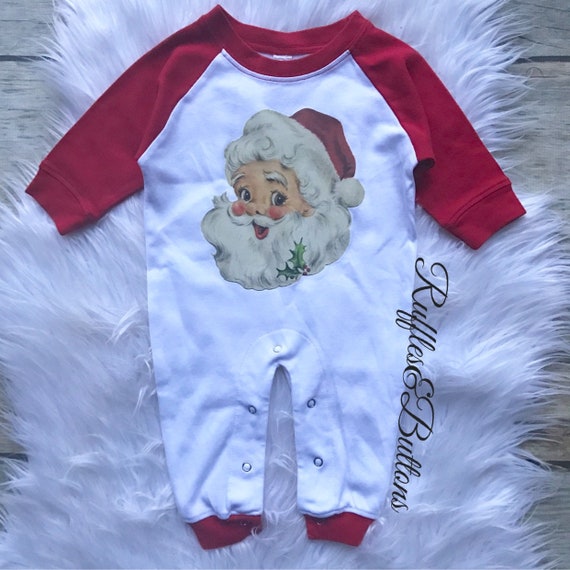 santa romper baby