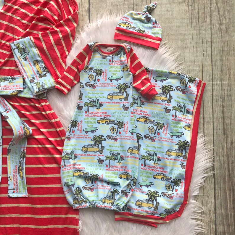 Mommy and me hospital set baby boy gown baby shower gift Etsy