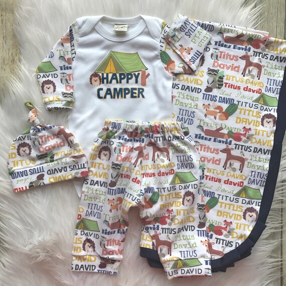happy camper baby outfit