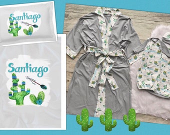 Cactus baby set, hospital set, baby shower gift, baby boy, southwest nursery, personalized baby set, baby boy gown