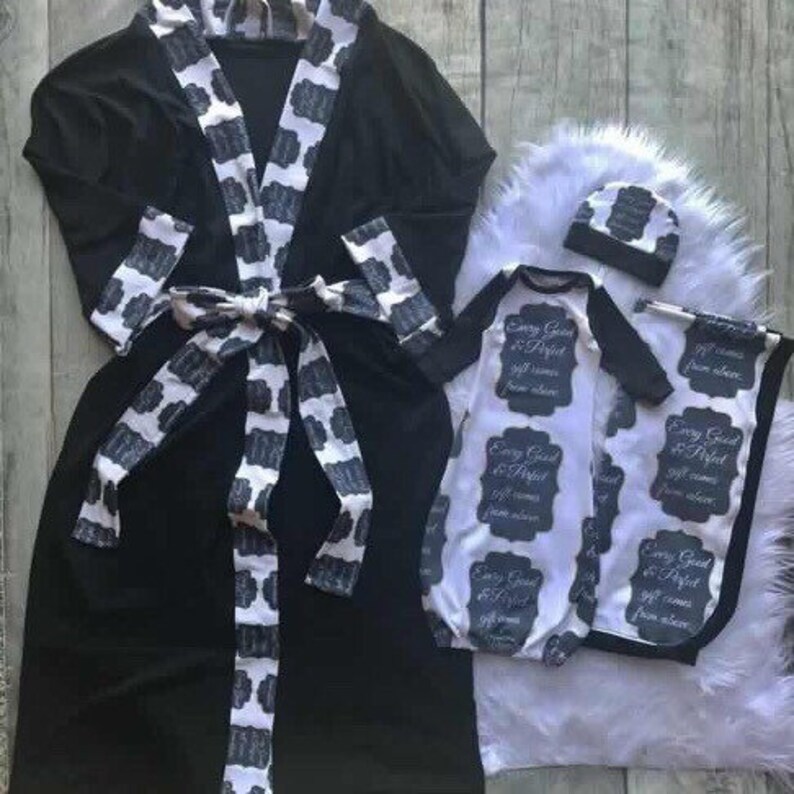 baby shower gift going home outfit hospital set baby boy gown set Every good and perfect gift is from above gift for mom