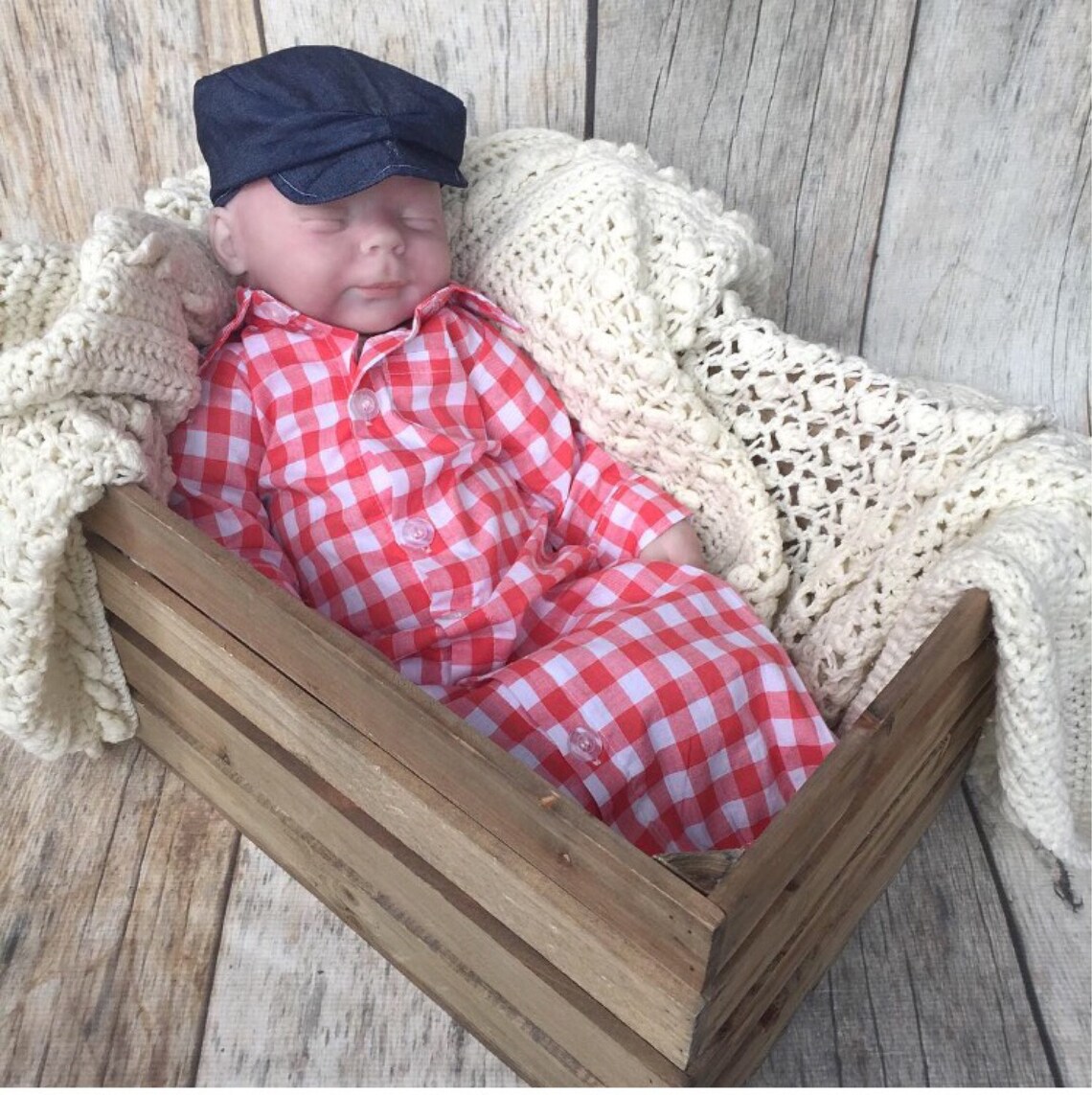 Button Down Gown Baby Boy Gown Monogrammed Gown Baby Shower Etsy