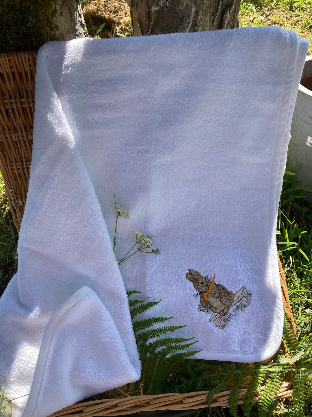 Peter Rabbit Towel White - Etsy