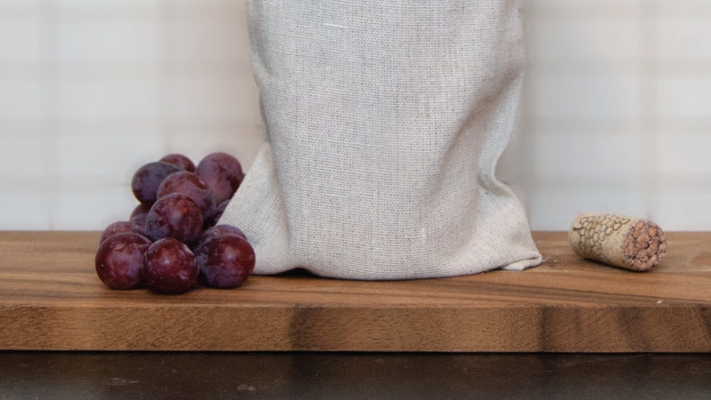 Linen Wine Bag, Personalized Wine Gift image 5