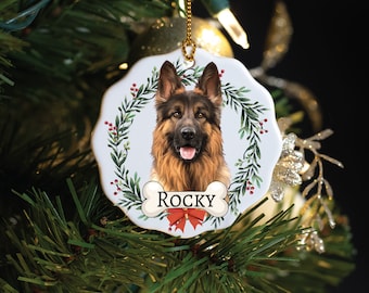 Custom German Shepherd Christmas Ornament