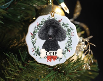 Custom Poodle Christmas Ornament
