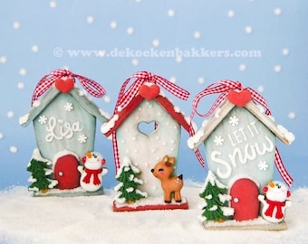 2D House Ornament/Name Place Setting Cookie Cutter Set | Clay Cutters | Fondant Cutters