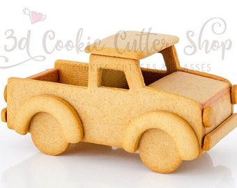 3D-Lebkuchen-Pickup-Truck-Ausstecher-Set | Keks - Fondant - Tonschneider | Vatertagsgeschenk | Keksausstecher | Stück importieren