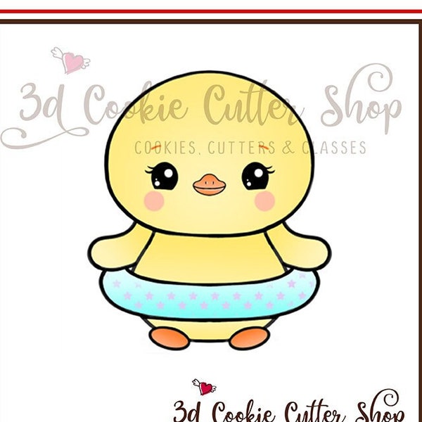 Swimming Chick Cookie Cutter | Fondant - Biscuit - Clay Cutter