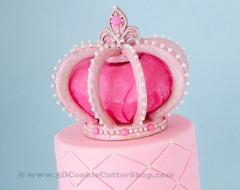 3D Crown Cake Topper Cutter Set