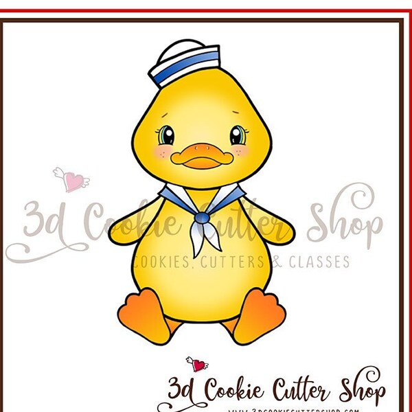 Sailor Boy Duck Cookie Cutter | Fondant - Biscuit - Clay Cutter | Baby Shower Gift | Baby Boy Gift | Keksausstecher | Import Piece