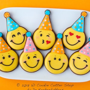 Cortador de galletas con carita sonriente de cumpleaños | Cortadores de galletas, fondant y arcilla | Regalo de cumpleaños | Dulces infantiles | Cortadores de galletas | Pieza importada