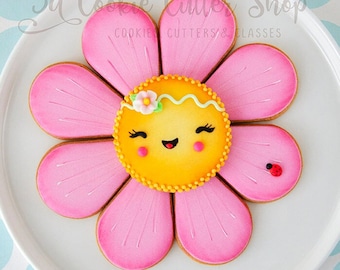 3-in-1 Flower / Heart Platter Cookie Cutter Set | Fondant - Clay - Biscuit Cutters