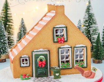 3D Gingerbread House Cookie Cutter Set 'Eilanderhuis Schiermonnikoog' | Gingerbread House kit | Fondant Cutters | Clay Cutters