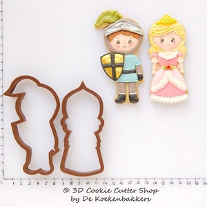 Princess & Knight Cookie Cutter Set | Biscuit - Fondant - Clay Fairytale Cutters image 1