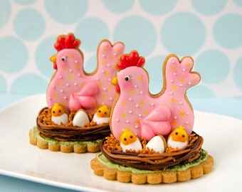 Chicken #1 Cookie Cutter (+ micro Egg cutter)