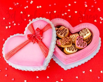 Heart Shaped Cookie Box Cookie Cutter Set | Fondant Cutters | Clay Cutters