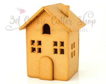 Tall & Straight Gingerbread House Cookie Cutter Set | Gingerbread House Kit | Clay House Cutter Set | Haus Ausstecher