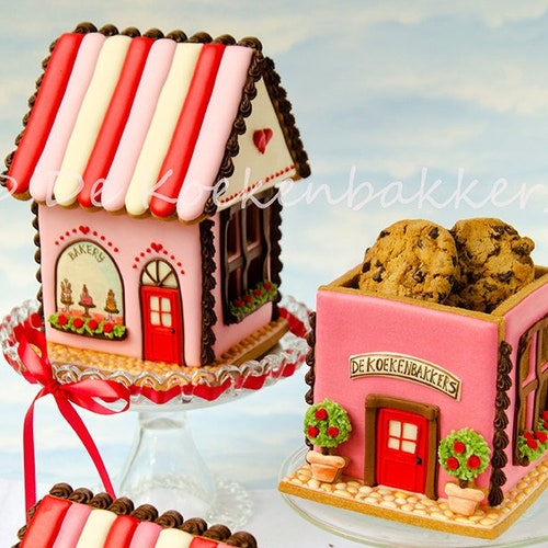 Mini Funky Gingerbread House Cookie Cutter Set Etsy