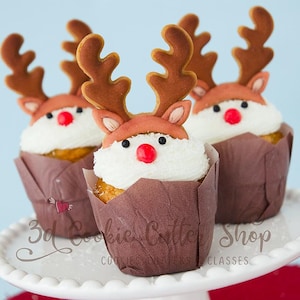 Weihnachts-Rentiergeweih-Ausstecher | Kuchendekoration | Keks-, Fondant- und Tonausstecher | Keksausstecher | Importstück