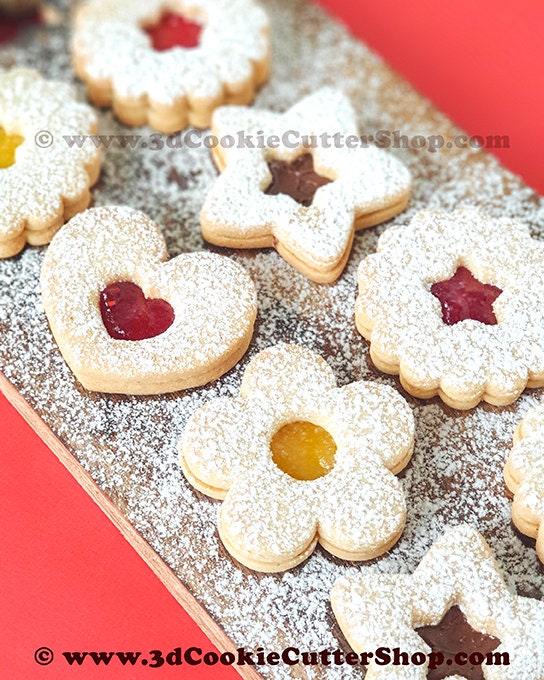 Linzer Cookie Cutters, Stainless Steel Pastry Cutters, Sauce Jam Biscuit  Molds, Baking Tools, Kitchen Accessories, Christmas Decor - Temu