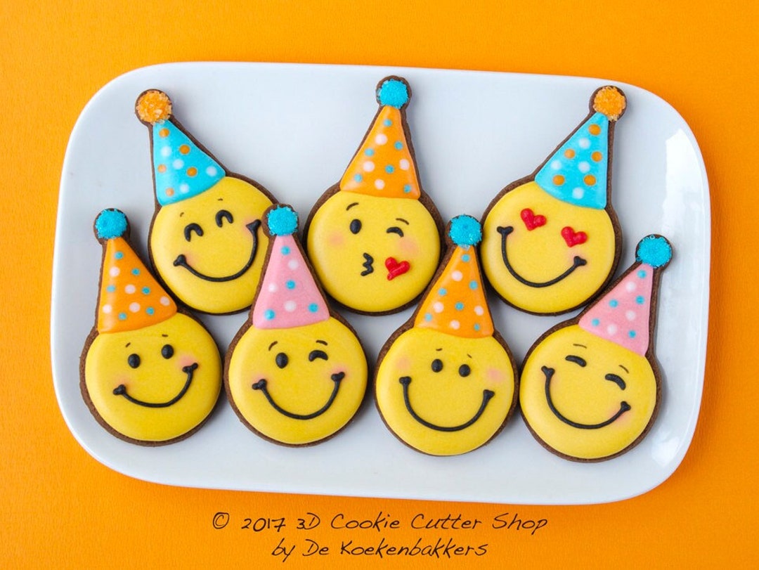 Birthday Smiley Cookie Cutter | Fondant Cutter | Clay Cutter - Etsy