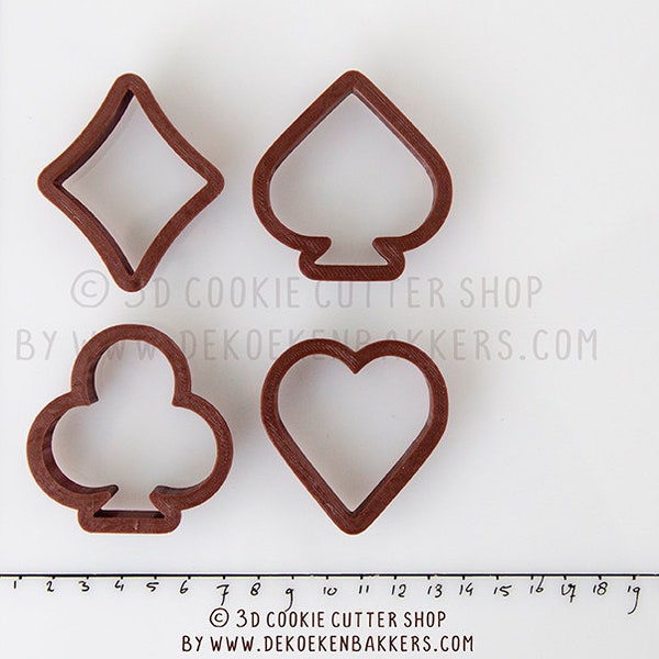 Playing Card Symbols Mini/Micro Cookie Cutter Set