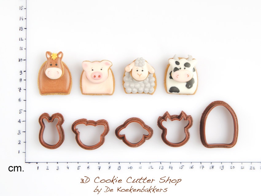 Farm Animals Cookie Cutter Set mini Etsy