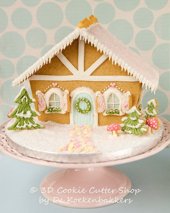 Gingerbread House chalet Cookie Cutter Set - Etsy