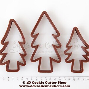 Set di stampini per biscotti all'albero di pino | Biscotto - Fondente - Formine per argilla | Keksausstecher | Importa pezzo