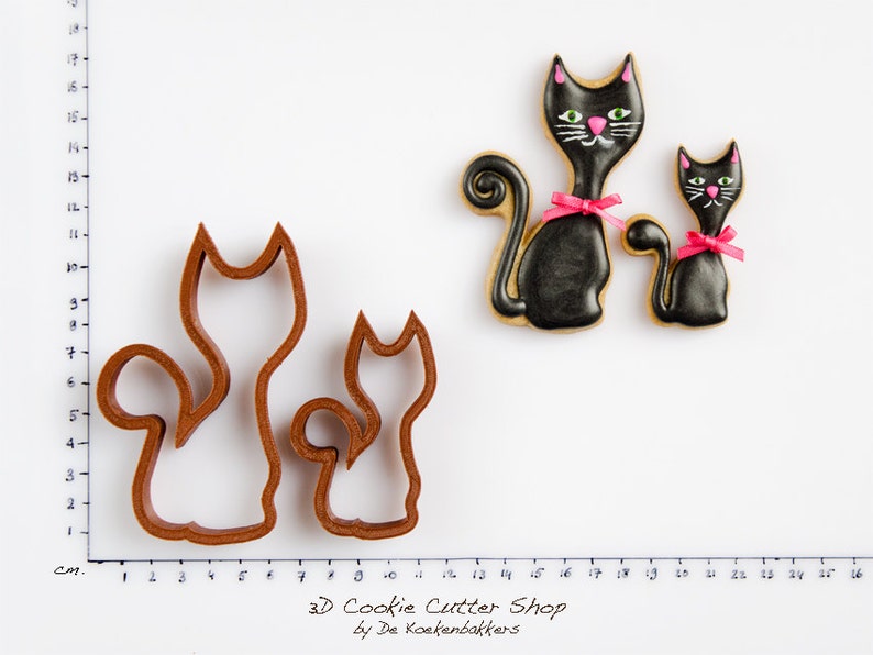 Cat Cookie Cutter Set Etsy