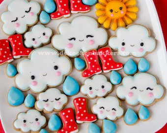 Cloud & Raindrops Cookie Cutter