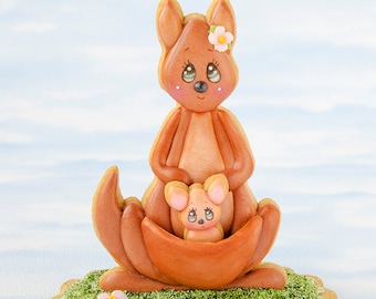 3D Kangaroo Mother + Baby Cookie Cutter Set