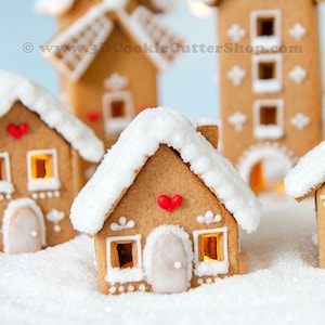 Tiny Gingerbread House #3 Cookie Cutter Set | Clay House Cutter Set | Haus Ausstecher