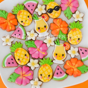 Tropical Party Mini Cookie Cutter Set | Biscuit - Fondant - Clay Cutters | Keksausstecher | Emporte Piece