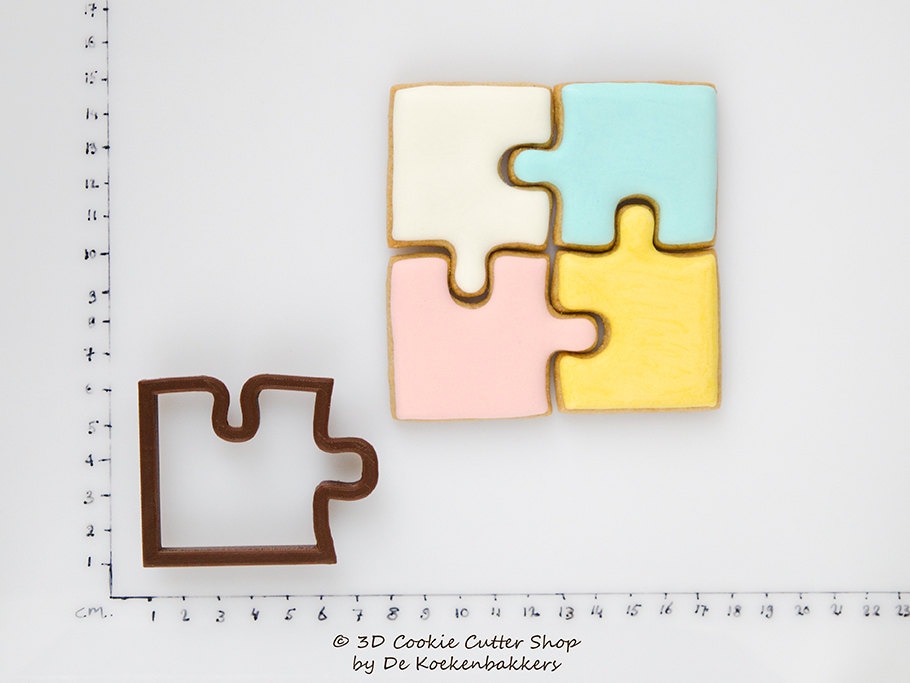 Puzzle 1 STL FILE, Jigsaw Puzzle Cookie Cutter , Puzzle Piece Cookie  Cutter, Jigsaw Cookie STL ,Digital Download, Puzzles, Jigsaw