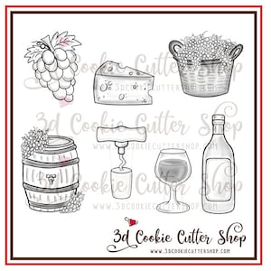 Wine Time Cookie Cutter Set