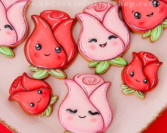 Rosey Cookie Cutter | Biscuit - Fondant - Clay Cutter | Valentine's Day | Mother's Day | Gift | Keksausstecher | Emporte Piece