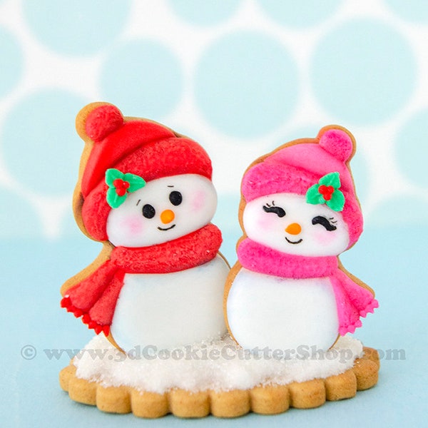 Snowman Couple Cookie Cutter Set