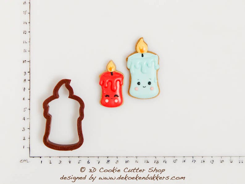 Candle Cookie Cutter Etsy