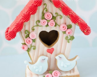 Small Gingerbread Bird House #1 (tall version) Cookie Cutter Set