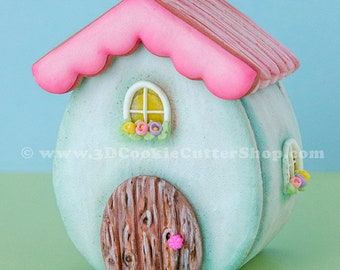 Small Curved Gingerbread House Cookie Cutter Set | Fondant Cutters | Clay Cutters