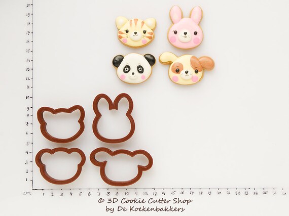 Kawaii Animal Faces Mini Cookie Cutter Set