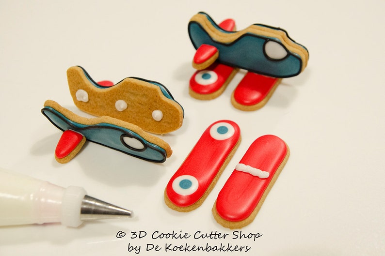 3D Plane Cookie Cutter Set Etsy
