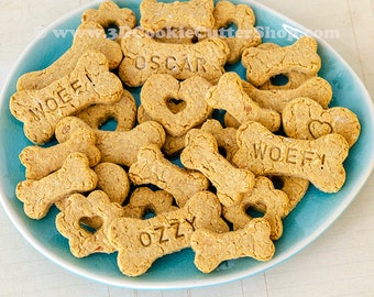 Dog Biscuits Mini Cookie Cutter Set + RECIPE for homemade Peanut Butter dog treats
