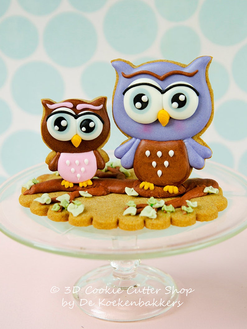 Owl Cookie Cutter Set Etsy
